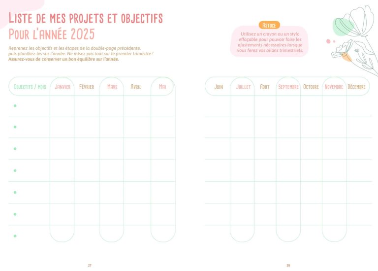 agenda développement personnel