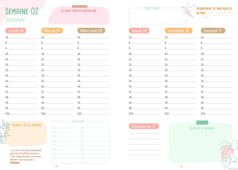 agenda développement personnel